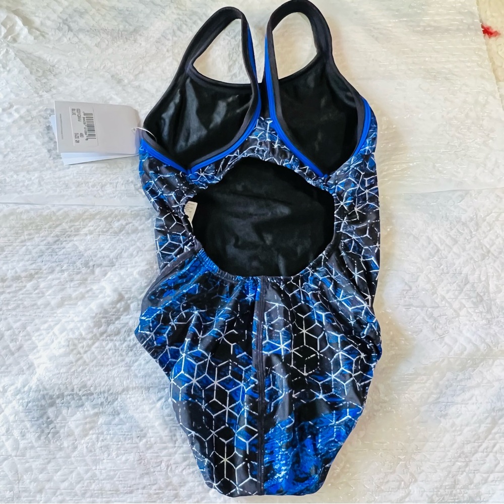 Dolfin women multi color competitive one piece swimwear recycled nylon Sz 28 - Picture 6 of 14